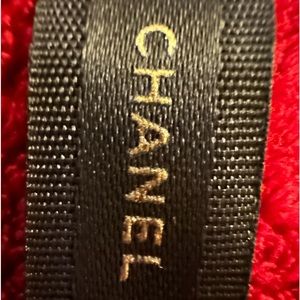 24 Inches Rare Authentic Chanel COCO Noir Ribbon…Black With Raised Gold letters.